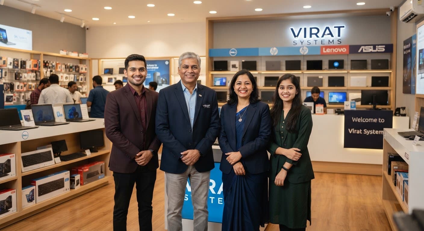 Virat Systems team inside the store